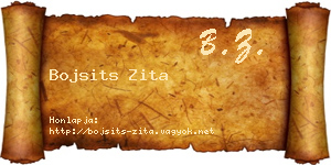 Bojsits Zita névjegykártya